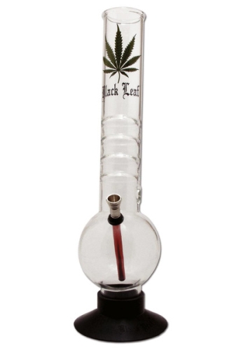 Glass Bong Black Leaf 