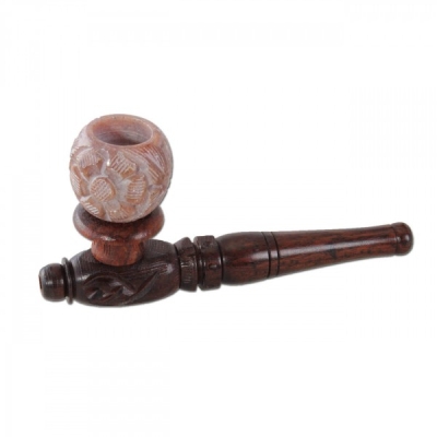 Smoking Pipe Wood + Soapstone - дрвено луле