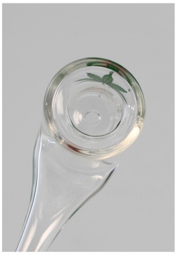 Black Leaf Glass Pipe kinked