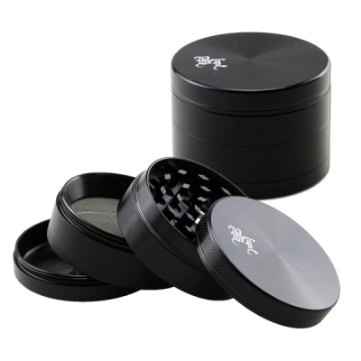BL Grinder 4-part black - алуминиумски грајндер со 4 дела