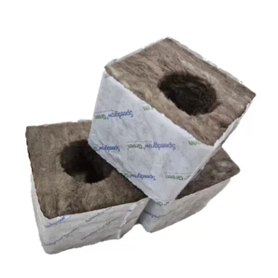 Speedgrow Green 10x10x6.5 cm - блок за 'ртење од минерална волна без дупка 